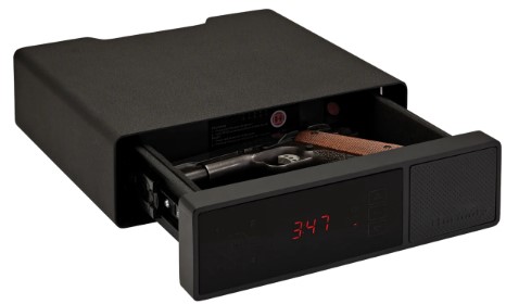 alarm clock gun safe with phone charger