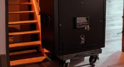how to move gun safe down stairs